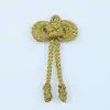 Colgante de lazo de cinta tejido a mano de tres capas, accesorio para cheongsam y ropa de estilo chino nuevo, decoración DIY para caja de regalo