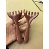 Novo Pente Terapêutico com Cabeça de Seis Garras, Massageador de Galhos de Cervo, Pente Massageador de Cinco Garras, Pente Meridianos do Couro Cabeludo, Pente de Sândalo Dourado que Agarra os Cabelos