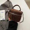 Bolso de Mano Estilo Coreano de Moda Caja 2026 Nuevo Bolso Cruzado de Color Sólido de Alto Valor Bolso de Cadena Acolchado Casual para Mujer