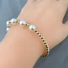 Pulsera Ajustable de Perlas Cruzada Europea y Americana Amazon Joyería Transfronteriza Perla de Imitación Pulsera de Perlas Doradas Venta al por Mayor No