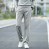 Pantalones casuales rectos holgados de algodón puro de alta gama populares para hombre, pantalones de negocios elásticos versátiles de pierna ancha de moda para el otoño de 2026