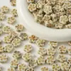 Cerâmica Retro Esmalte de Flor Contas de Cerâmica Manchas Contas com Furo Reto para Pulseira Colar Acessórios de Joia Contas Soltas