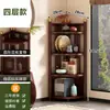 Gabinete de Esquina, Estante de Exhibición Minimalista Moderno, Estante de Esquina de Almacenamiento Multicapa de Pie, Gabinete de Almacenamiento, Estante para Té