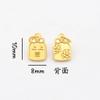 Ping An Joy Colgante de Oro Arena Colgante Pulsera DIY Accesorios de Pulsera Gufa Oro Marca Xiaofu Accesorios de Cuentas de Campana