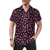 Camisa Masculina Transfronteiriça Havaiana Sexy Estampa de Leopardo Vermelho Roupas Masculinas Casual Retro Verão Praia Estilo de Rua