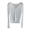 Camisa de Protección Solar de Verano, Fresca y Cómoda, Aspecto Adelgazante, Cárdigan de Punto, Chaqueta Fina Superior para Mujer, Nuevo Estilo Verano 2026 H051402
