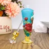Frasco Recarregável de Perfume Esmaltado 25ml, Frasco Recarregável de Viagem, Frasco Aplicador de Óleo Essencial, Cor de Pavão Estilo Chinês Exquisito e Luxuoso