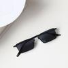 Óculos de Sol Verde Claro para Mulheres com Rostos Pequenos da Moda, Óculos de Sol Retangulares de Armação Pequena, Óculos de Formato Côncavo Personalizados de Celebridade da Internet Xiaohongshu para Homens