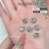 Decorações de Nail Art Roxo Cristal com Diamantes K9 Deslumbrantes, Sem Base, Diamantes Empilhados Feitos à Mão, Unhas Coloridas de Doce de Rocha