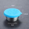 Taza para Salsa de Acero Inoxidable 304 Tapa de Silicona Taza para Dip Aderezo de Tomate para Ensalada Bento Mini Caja para Condimentos Taza para Salsa