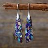 Pendientes de piedra natural de alta calidad, estilo bohemio, forma de cuchillo, pendientes, joyería de lujo ligero, moda europea y americana, venta al por mayor