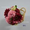 Crisantemo bola ramo atado a mano al por mayor juego de mesa para sala de estar flor de seda pastoral accesorios para sesión de fotos Flor decoración de boda