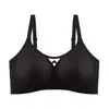Ropa interior sin costuras para mujeres con poco busto, estilo de verano delgado, realza y junta los pechos laterales, anti-caída, sin varillas, sujetador de soporte suave