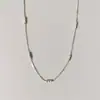 XL99 Versão Coreana do Portão Leste da Europa e dos Estados Unidos Colar de Contas em Prata Esterlina S925 Feminino Ins Simples Exquisito Corrente de Clavícula da Rede