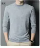 Suéter Masculino de Lã Outono Novo Gola Alta Meio Suéter Tricô Masculino Slim Fit Cor Sólida Camisa Básica Masculina de Manga Longa em estoque