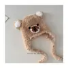 Chapéu de Inverno Super Fofo de Pelúcia de Urso com Proteção para Ouvidos para Meninos e Meninas Bebê Chapéu Lei Feng Versátil