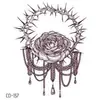 Adesivos de Tatuagem para Costas da Mão Mandala com Padrões Retrô, Adesivos de Tatuagem Florais Exóticos da Moda