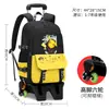 Mochila Escolar con Ruedas Pikachu Estudiante de Primaria Niño Seis Ruedas Escalera Escalable Mochila con Ruedas Desmontable Segundo, Tercero, Cuarto, Quinto y Sexto Grado