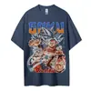 T-shirt de Algodão Tamanho EuropeuT-shirt Dragon Ball Masculina 100% Algodão Casual Gola Redonda Manga Curta Roupa Verão Esportiva Casual Manga Curta