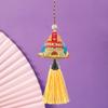 Bolsita del Festival del Bote del Dragón, Bolsita Triangular de Borla para Zongzi Estilo Chino Tradicional Bordada a Mano, Bolsita de Artemisa para Bendiciones, Bolsa Portátil