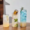 Taza de Vidrio de Borosilicato Alta Tubo Recto Cilíndrico Café Bar Copa de Cóctel Taza para Bebidas de Jugo Té Resistente a Altas Temperaturas