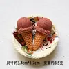 Simulación 3D Cono de Helado Accesorios de Resina DIY Pinza para el Cabello Diadema Funda de Teléfono Hebilla de Flor para Crocs Venta al por Mayor