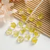 Flor de cuerno pequeño de niebla de loto vidrio degradado DIY pendientes de cuentas hechos a mano accesorios pasador antiguo material para tocado de ropa china