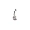 Aço Titânio Fofo Mini Borboleta Lua Coração Piercing Brincos Rosqueados Elegantes Brincos de Osso da Orelha Piercing Corporal