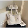 Bolso Cruzado Casual Otoño e Invierno para Mujer, Bolso Tote de Pana de Gran Capacidad, Versátil para Estudiantes, Clases y Viajes Diarios