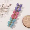 Traje de Pasador de Pelo Tejido a Mano de Lana Europeo y Americano Mariposa Enrollada Pasador de Color Sólido Suave Todo-partido Tocado para Bebé 3841