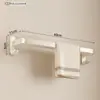 Suporte de Toalha Estilo Creme Banheiro Sem Furos Suporte de Armazenamento para Toalha de Banho Banheiro Vaso Sanitário Montado na Parede Alumínio Espacial Vara de Suspensão de Armazenamento