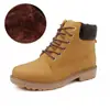 Botas Martin con Forro de Polar Jinbukang para Otoño e Invierno para Estudiantes Mujeres, Botines Casuales de Caña Alta Versátiles Estilo Británico, Zapatos de Algodón Calientes para Hombres, Ropa de Trabajo