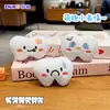 Pelúcia de expressão de desenho animado dente humor pingente chaveiro de bolsa boneca de brinquedo engraçada para casal pequeno acessório