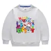 Primavera y Otoño 2026 Estilo Coreano de Dibujos Animados Ropa Nueva para Niños Sudadera de Cuello Redondo Camisetas de Algodón de Manga Larga para Niños y Niñas