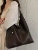 Bolso de Hombro Nuevo con Patrón Tejido de Verano 2026, Bolso de Axila de Moda para el Trabajo, Bolso Sencillo Tipo Cubo, Bolso de Mano de Alto Valor