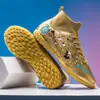 Zapatos de Fútbol de Caña Alta Transfronterizos para Niños y Niñas, Tacos Tf para Adultos, Zapatos Deportivos Profesionales Transpirables Antideslizantes con Tacos Largos