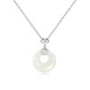 Collar Noria Jade Hetian Sansheng Albaricoque Niñas Plata Esterlina s925 Nicho Combinable Alta Gama Guofeng Cadena Clavícula
