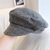 Gorra Octagonal Clásica Británica de Lana Harris para Niños Otoño e Invierno Gorra Cálida Literatura y Arte Japonés Vintage Periódico Gorra para Niños