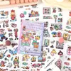 Livro de Adesivos de Recorte de Filme Criativo Limitado Casa Doce Fofa de Desenho Animado Adesivo de Material para Caderno de Estudante Infantil Livro de Adesivos Decorativos