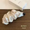 Presilha de cabelo tipo banana de tecido, simples e volumosa, tamanho grande, adequada para o trajeto diário, estilo gentil e despojado, presilha de cabelo vertical de acrílico