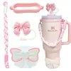 Botella de Agua Térmica Stanley Tapón Antipolvo Taza con Popote Tapa de Taza Correa de Mano Cordón para Botella de Agua Múltiples Estilos Versátiles Set