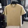 2025 Nueva Camiseta de Manga Corta de Verano para Hombre Cuello Redondo Moderna Moda Versátil Casual Ajustada Camiseta de Media Manga Dropshipping
