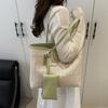 Bolsa de Palha Trançada Feminina Grande Capacidade 2025 Nova Verão Combina com Tudo Bolsa de Ombro Classe Textural Sacola Tote para Trabalho