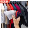 Hengyuanxiang Auténtico Suéter de Punto de Lana para Hombre de Otoño e Invierno Cuello Alto Medio Capa Base Cálida Tejido de Lana Pura Suéter de Punto de Color Sólido