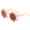 Novos óculos de sol fofos para bebê masculino e feminino óculos com proteção UV óculos de sol de girassol para crianças armação redonda multicolorida atacado