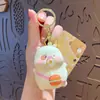 Desenho Animado Assuste-me com um Salto Soprando Bolhas Chaveiro Descompressão Pingente de Mochila Chaveiro de Casal para Carro Ornamento Pequeno Presente