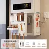 Cubierta para calentador de agua con apertura, decoración de tubería de gas, estante de tablero perforado para cocina, panel de ocultación de gas natural