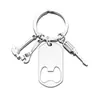 Llavero de Acero Inoxidable para el Día del Padre Martillo Destornillador Llave Herramientas de Papá Regalo del Día del Padre Colgante Grabado