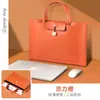 Bolsa Portátil de Couro para Laptop 14 polegadas Três Camadas para Armazenamento de Documentos Transversal Leve Impermeável