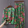 Roupas de tecido com flores grandes do Nordeste roupão matinal festa de aniversário celebridade da internet madrinhas amigas do sexo feminino giro de duas pessoas pijama traje de performance para irmãs